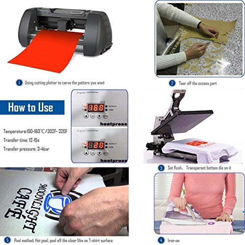 Vinilo de transferencia de calor para tela de camisetas - 12 hojas de colores surtidos - Hierro en HTV Kit de inicio de color vinilo para Cricut y Silhouette Cameo, 30x25cm Vinilo de transferencia de calor para tela de camisetas - 12 hojas de colores surtidos - Hierro en HTV Kit de inicio de color vinilo para Cricut y Silhouette Cameo, 30x25cm