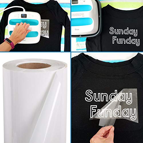 Vinilo de transferencia de calor para tela de camisetas - 12 hojas de colores surtidos - Hierro en HTV Kit de inicio de color vinilo para Cricut y Silhouette Cameo, 30x25cm