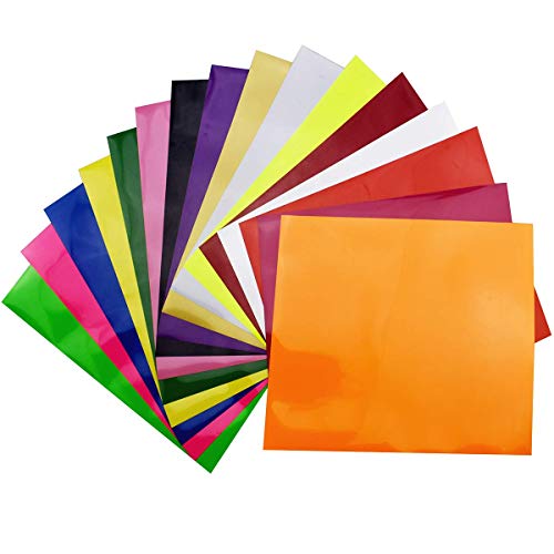 Vinilo de transferencia de calor para tela de camisetas - 12 hojas de colores surtidos - Hierro en HTV Kit de inicio de color vinilo para Cricut y Silhouette Cameo, 30x25cm Vinilo de transferencia de calor para tela de camisetas - 12 hojas de colores surtidos - Hierro en HTV Kit de inicio de color vinilo para Cricut y Silhouette Cameo, 30x25cm
