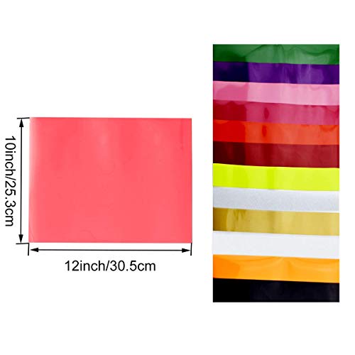 Vinilo de transferencia de calor para tela de camisetas - 16 hojas de colores surtidos - Hierro en HTV Kit de inicio de color vinilo para Cricut y Silhouette Cameo, 30x25cm