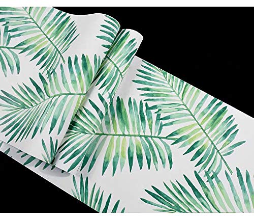 Vinilo decorativo autoadhesivo Tropical Palm Shelf Liner Papel tapiz de papel para paredes Armarios Estantes Cómoda Cajón Mesa Puerta Muebles Etiqueta 45CMx3M