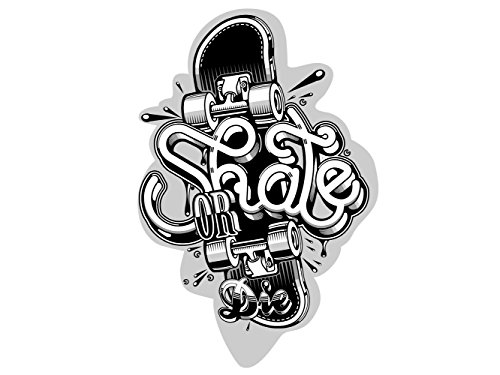 Vinilo Decorativo para Pared Skate Blanco y Negro | Varias Medidas 67x100cm | Pegatina Adhesiva Decorativa de Diseño Elegante Vinilo Decorativo para Pared Skate Blanco y Negro | Varias Medidas 67x100cm | Pegatina Adhesiva Decorativa de Diseño Elegante