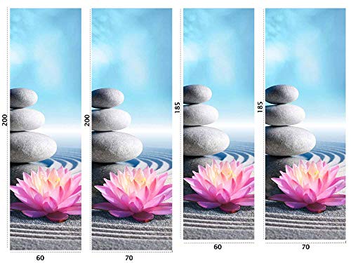 Vinilo para Frigorífico Piedra Blanca, Flor de Loto y Arena Zen 185x70cm | Adhesivo Resistente y Económico | Pegatina Adhesiva Decorativa de Diseño Elegante Vinilo para Frigorífico Piedra Blanca, Flor de Loto y Arena Zen 185x70cm | Adhesivo Resistente y Económico | Pegatina Adhesiva Decorativa de Diseño Elegante