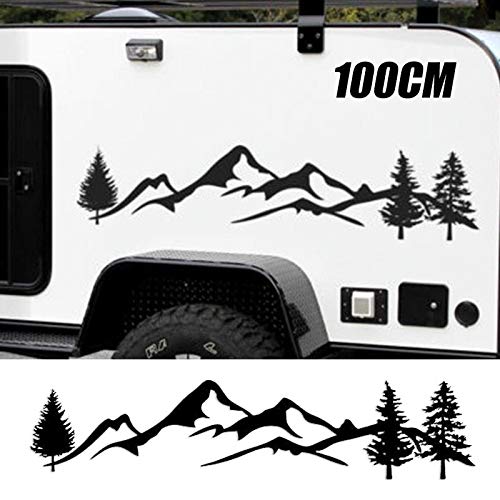 Vinilo Pegatina Adhesivo Montes en Negro Coches, caravanas, Jeep, autocaravanas, 4 x 4 Acabado 1 m de CHPYHOME Vinilo Pegatina Adhesivo Montes en Negro Coches, caravanas, Jeep, autocaravanas, 4 x 4 Acabado 1 m de CHPYHOME