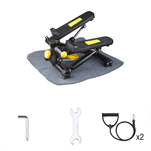 Vinteky Máquina de Step Stepper con Cintas de Entrenamiento para Profundidad Musculatura, Negro Vinteky Máquina de Step Stepper con Cintas de Entrenamiento para Profundidad Musculatura, Negro
