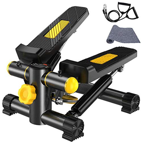 Vinteky Máquina de Step Stepper con Cintas de Entrenamiento para Profundidad Musculatura, Negro