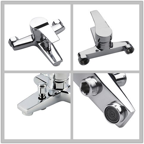Vinteky® Set de Ducha Elegante Cromado Juego De Grifería Para Bañera y Ducha Mezclador Monomando Para Bañera Grifo ajustable para Agua Fría Y Caliente Vinteky® Set de Ducha Elegante Cromado Juego De Grifería Para Bañera y Ducha Mezclador Monomando Para Bañera Grifo ajustable para Agua Fría Y Caliente