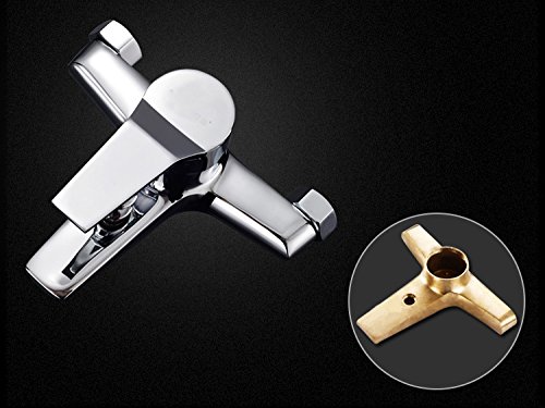 Vinteky® Set de Ducha Elegante Cromado Juego De Grifería Para Bañera y Ducha Mezclador Monomando Para Bañera Grifo ajustable para Agua Fría Y Caliente Vinteky® Set de Ducha Elegante Cromado Juego De Grifería Para Bañera y Ducha Mezclador Monomando Para Bañera Grifo ajustable para Agua Fría Y Caliente