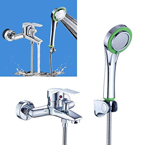 Vinteky® Set de Ducha Elegante Cromado Juego De Grifería Para Bañera y Ducha Mezclador Monomando Para Bañera Grifo ajustable para Agua Fría Y Caliente Vinteky® Set de Ducha Elegante Cromado Juego De Grifería Para Bañera y Ducha Mezclador Monomando Para Bañera Grifo ajustable para Agua Fría Y Caliente
