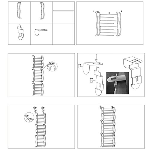 Vinteky®36 Pares Zapatero para Colgar de la Puerta Sobre La Puerta con 12 Niveles Estantes Ajustable Soporte Organizador De Almacenamiento