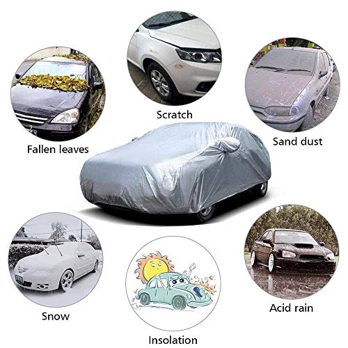 VISLONE Funda para Coche Cubierta para Coche Impermeable a Prueba de Polvo Anti-UV Protector Solar Protección al Calor Anti-arañazos Sedán Tamaño Completo (4.5 * 1.75 * 1.5m) VISLONE Funda para Coche Cubierta para Coche Impermeable a Prueba de Polvo Anti-UV Protector Solar Protección al Calor Anti-arañazos Sedán Tamaño Completo (4.5 * 1.75 * 1.5m)