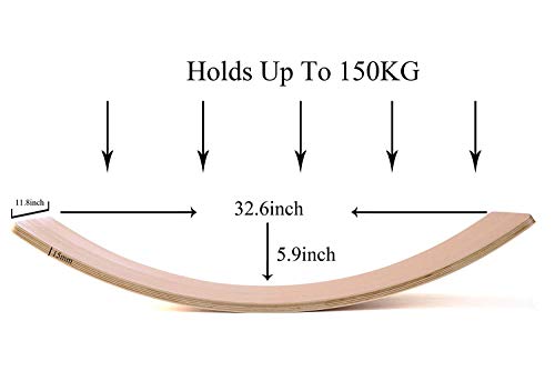 VISTANIA Tabla de Equilibrio de Madera para niños | Tablero De Madera Montessori | Columpio Curvado Curvado | Tablero de bamboleo VISTANIA Tabla de Equilibrio de Madera para niños | Tablero De Madera Montessori | Columpio Curvado Curvado | Tablero de bamboleo