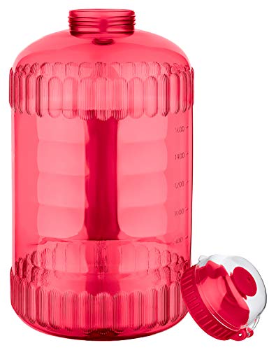 VitaBottles Gimnasio Fitness Botella para Beber 2.2 litros XXXL Libre de BPA Libre de DHEP Rojo Deportes Botella para Beber Contenedor de Agua Galón de Agua