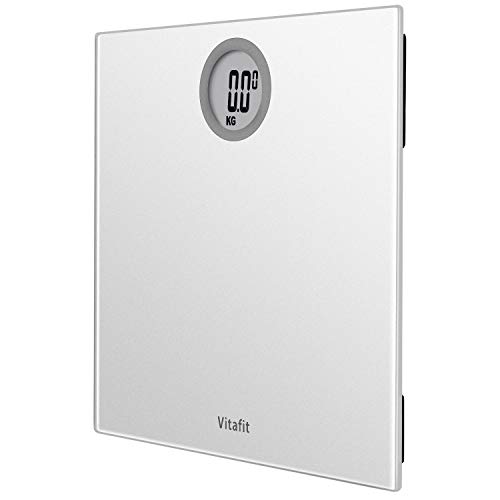 Vitafit Báscula de Baño Digital de Alta Medición Precisa 180kg/400lbs con Tecnología Step-On,Pantalla LCD, Elegante Plata Vitafit Báscula de Baño Digital de Alta Medición Precisa 180kg/400lbs con Tecnología Step-On,Pantalla LCD, Elegante Plata