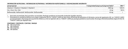 Vitamaze® Vitamina C 1000 mg + Zinc, 180 Comprimidos Vegana para 6 Meses, Reducen Fatiga y Fortalecen el Sistema Inmunológico, Natural Pura Suplemento sin Aditivos Innecesarios, Calidad Alemana