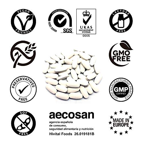 Vitamina C 1000 mg. 240 comprimidos veganos de Vitamina C pura (Tratamiento para 8 meses). Producto desarrollado y fabricado en España por Laboratorios HIVITAL. Vitamina C 1000 mg. 240 comprimidos veganos de Vitamina C pura (Tratamiento para 8 meses). Producto desarrollado y fabricado en España por Laboratorios HIVITAL.