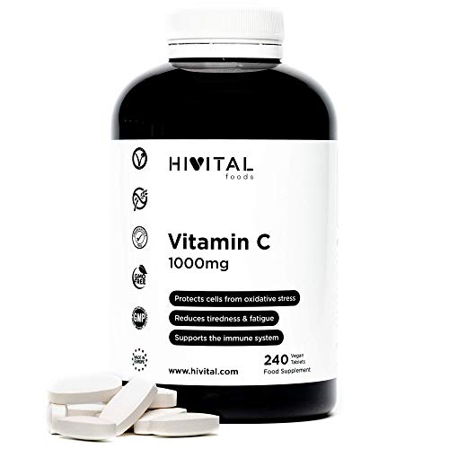 Vitamina C 1000 mg. 240 comprimidos veganos de Vitamina C pura (Tratamiento para 8 meses). Producto desarrollado y fabricado en España por Laboratorios HIVITAL. Vitamina C 1000 mg. 240 comprimidos veganos de Vitamina C pura (Tratamiento para 8 meses). Producto desarrollado y fabricado en España por Laboratorios HIVITAL.