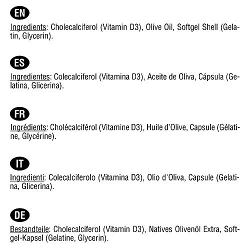 Vitamina D3 4000 UI | 300 perlas para 10 meses | Vitamina D Natural Colecalciferol con Aceite de Oliva Virgen Extra | Mantiene las articulaciones y huesos sanos, y mejora el sistema inmunológico