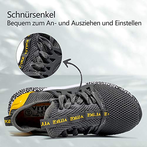 VITUOFLY - Zapatillas de deporte para niños, para interior y niña, transpirables, para senderismo, unisex, con parte superior baja, ligeras., color Gris, talla 35 EU VITUOFLY - Zapatillas de deporte para niños, para interior y niña, transpirables, para senderismo, unisex, con parte superior baja, ligeras., color Gris, talla 35 EU