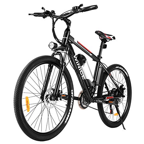 VIVI Bicicleta Eléctrica, 26 Pulgadas Bicicleta de Montaña Eléctrica 250W Ebike, con 36V 8Ah Batería de Litio de, Doble Disco, 25-50 Millas de Alcance, Engranajes De 21 Velocidades