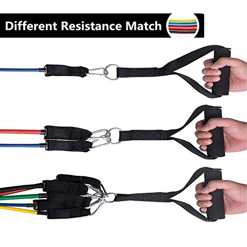 Vkaiy Banda Elástica Bandas de Resistencia Resistance Bands, 11 PCS Resistencia de Bandas Set—5 Tubos de látex/Manijas/Ancla de Puerta/Correas de Tobillo/Llevar Bolso para Hombres Mujeres (Style 01) Vkaiy Banda Elástica Bandas de Resistencia Resistance Bands, 11 PCS Resistencia de Bandas Set—5 Tubos de látex/Manijas/Ancla de Puerta/Correas de Tobillo/Llevar Bolso para Hombres Mujeres (Style 01)