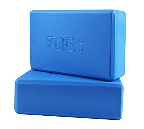 VLFit Juego de 2 Espuma EVA Bloques de Yoga (Azul)