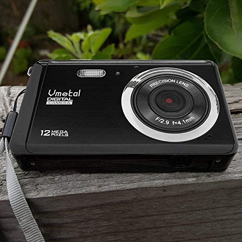 Vmotal GDC80X2 Mini cámara Digital compacta 12 MP HD TFT LCD para niños/Principiantes/Ancianos (Negro & Negro)