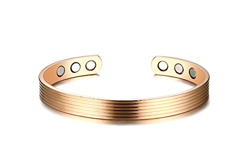 VNOX Energy Copper Terapia Magnética Brazalete Pulsera para Hombres Mujeres Alivio del Dolor