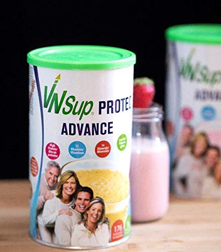 VNSup - Protec Advance | Suplemento Alimentario Batido de Proteínas Lácteas con Vitaminas Minerales Probioticos Glutamina y Aceite MCT, Sabor Vainilla