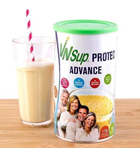 VNSup - Protec Advance | Suplemento Alimentario Batido de Proteínas Lácteas con Vitaminas Minerales Probioticos Glutamina y Aceite MCT, Sabor Vainilla