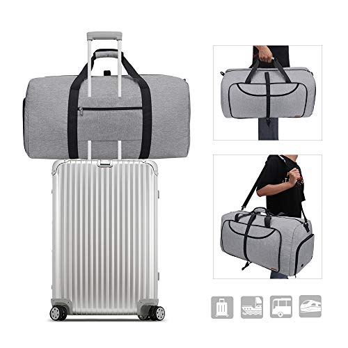 Vogshow Bolsa de Viaje Plegable Grande de 80 l, Bolsa Ligera Impermeable Plegable Bolsa de Fin de Semana, Bolsa Deporte con Compartimento para Zapatos para Hombres y Mujeres Vogshow Bolsa de Viaje Plegable Grande de 80 l, Bolsa Ligera Impermeable Plegable Bolsa de Fin de Semana, Bolsa Deporte con Compartimento para Zapatos para Hombres y Mujeres