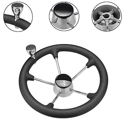 Volante De Espuma Marina Reemplazo Universal 5 Radios Eje De 3/4 '' 13.5 Pulgadas Para Barco Marino Con Perillas De Agarre Para Yate Pontón Barco Lancha Rápida Volante De Espuma Marina Reemplazo Universal 5 Radios Eje De 3/4 '' 13.5 Pulgadas Para Barco Marino Con Perillas De Agarre Para Yate Pontón Barco Lancha Rápida