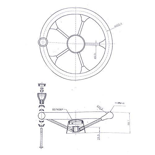 Volante De Espuma Marina Reemplazo Universal 5 Radios Eje De 3/4 '' 13.5 Pulgadas Para Barco Marino Con Perillas De Agarre Para Yate Pontón Barco Lancha Rápida Volante De Espuma Marina Reemplazo Universal 5 Radios Eje De 3/4 '' 13.5 Pulgadas Para Barco Marino Con Perillas De Agarre Para Yate Pontón Barco Lancha Rápida