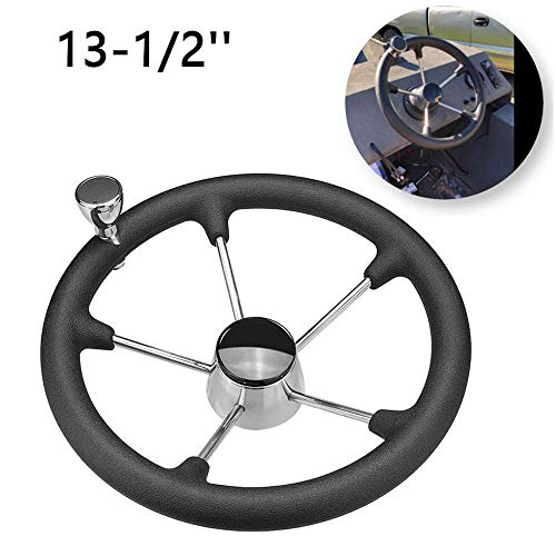 Volante De Espuma Marina Reemplazo Universal 5 Radios Eje De 3/4 '' 13.5 Pulgadas Para Barco Marino Con Perillas De Agarre Para Yate Pontón Barco Lancha Rápida Volante De Espuma Marina Reemplazo Universal 5 Radios Eje De 3/4 '' 13.5 Pulgadas Para Barco Marino Con Perillas De Agarre Para Yate Pontón Barco Lancha Rápida