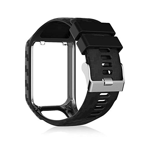 Volwco Para Tomtom Correa De Reloj,Correa De Repuesto De Silicona para Tomtom Runner 2/Runner 3/Spark 3/Adventurer/Golfer 2