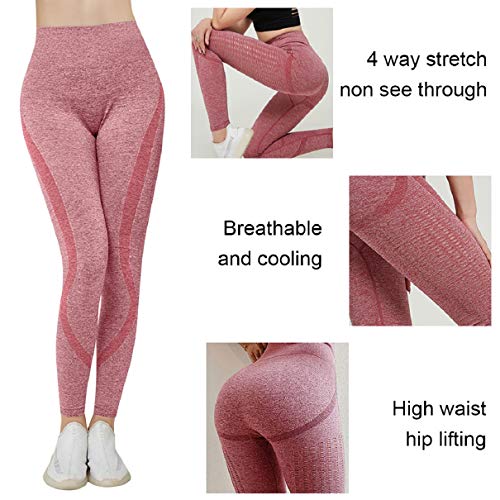 Voqeen Gym Legging Fitness para Mujer Mallas Yoga Mujer Pantalon Yoga Huecos Ropa Deportiva Mujer