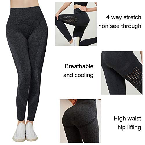 Voqeen Gym Legging Fitness para Mujer Mallas Yoga Mujer Pantalon Yoga Huecos Ropa Deportiva Mujer