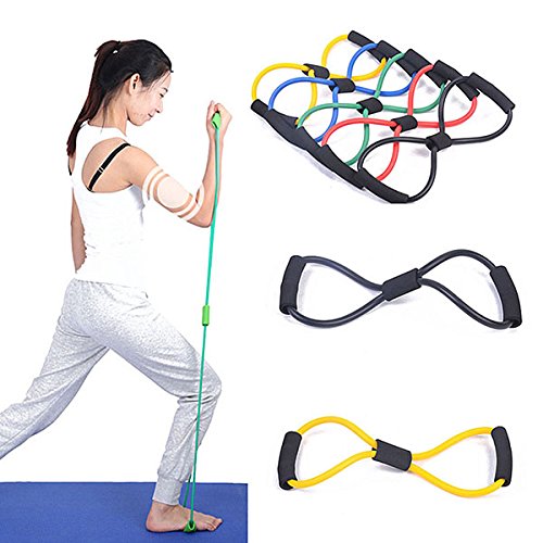 VORCOOL Bandas de Resistencia 8 Correa de Estiramiento en Forma de Tubo de Ejercicio con Cuerda para Ejercicio en casa (Verde) VORCOOL Bandas de Resistencia 8 Correa de Estiramiento en Forma de Tubo de Ejercicio con Cuerda para Ejercicio en casa (Verde)