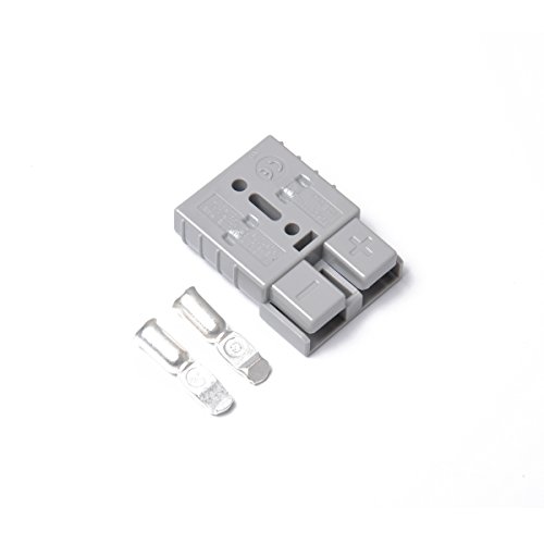 VORCOOL - Conector rápido de batería con cable de 25 cm, 50 A, 600 V, color gris VORCOOL - Conector rápido de batería con cable de 25 cm, 50 A, 600 V, color gris