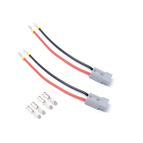 VORCOOL - Conector rápido de batería con cable de 25 cm, 50 A, 600 V, color gris