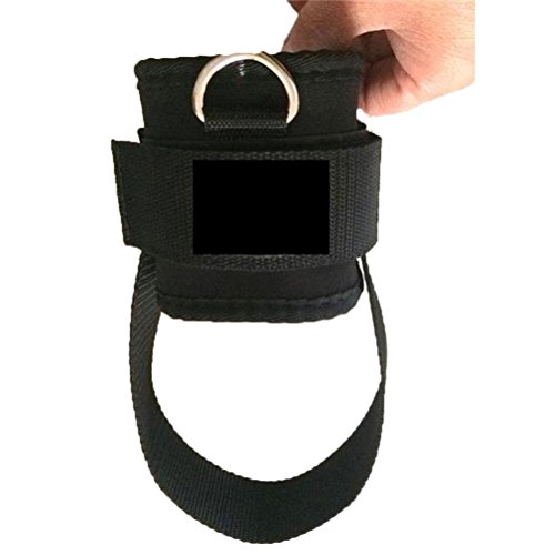 VORCOOL Correas ajustables del tobillo del deporte Correa del anillo en forma de tobillo de la aptitud para el entrenamiento del gimnasio de la pierna del levantamiento de pesas 2pcs (negro)