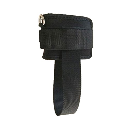 VORCOOL Correas ajustables del tobillo del deporte Correa del anillo en forma de tobillo de la aptitud para el entrenamiento del gimnasio de la pierna del levantamiento de pesas 2pcs (negro)