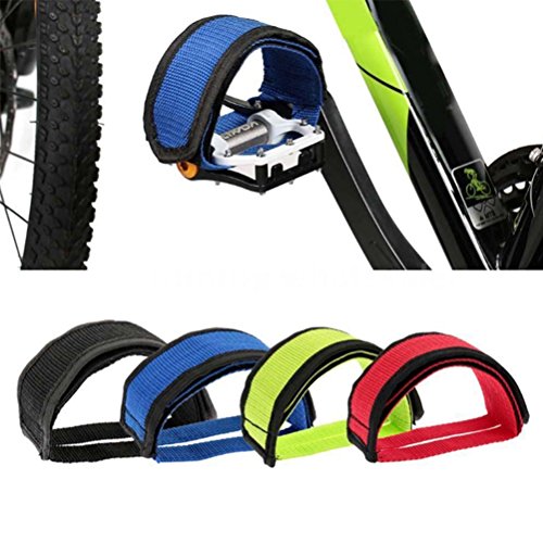 VORCOOL Correas de Pedal de Bicicleta, Correas de Pedal de Correa de pies de Bicicleta para Engranaje Fijo 1 par