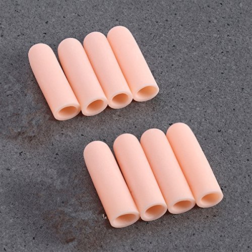 VORCOOL Finger Protector casquillos de silicona Finger celdas para schützende rotas dedos 8 unidades (Color de piel)