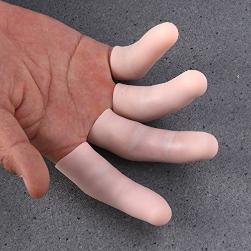 VORCOOL Finger Protector casquillos de silicona Finger celdas para schützende rotas dedos 8 unidades (Color de piel)