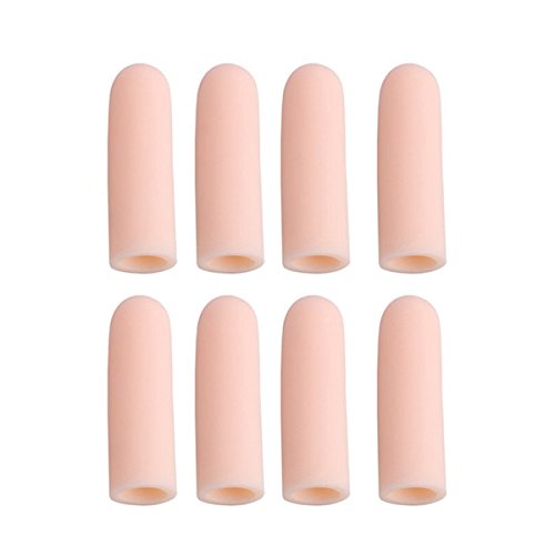 VORCOOL Finger Protector casquillos de silicona Finger celdas para schützende rotas dedos 8 unidades (Color de piel)