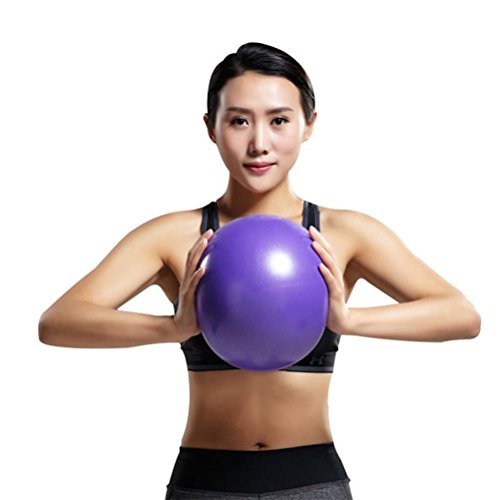 VORCOOL Pelota de Ejercicios de Pelota de Mini Pilates de Yoga para Ejercicios Abdominales y Ejercicios básicos de rehabilitación de Hombros (25 cm de Color púrpura)