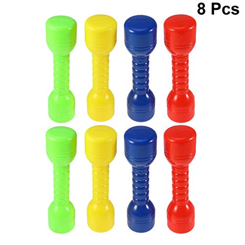 VOSAREA Juego de 4/8 mancuernas para niños, de plástico, para ejercicio, fitness, deporte, para gimnasio, casa, escuela, materna (Color aleatorio) VOSAREA Juego de 4/8 mancuernas para niños, de plástico, para ejercicio, fitness, deporte, para gimnasio, casa, escuela, materna (Color aleatorio)