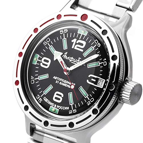 Vostok 420640 2416B Reloj de pulsera automático de estilo militar ruso sumergible a 200 m