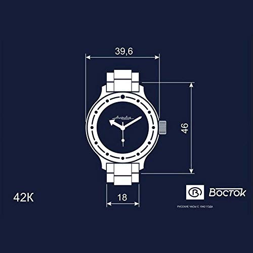 Vostok 420640 2416B Reloj de pulsera automático de estilo militar ruso sumergible a 200 m